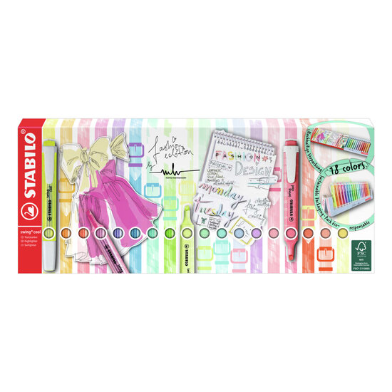 STABILO Swing Cool Deskset, 18dlg.