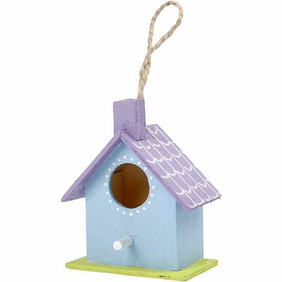 Vogelhuis Hout 7cm, 6st.