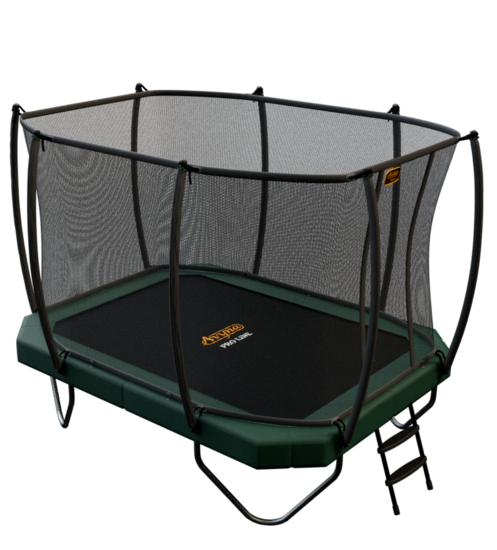 Avyna Trampoline Opbouw 305x225 (223) met net &ndash; Groen