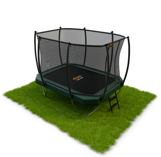 Avyna Trampoline Opbouw 305x225 (223) met net &ndash; Groen