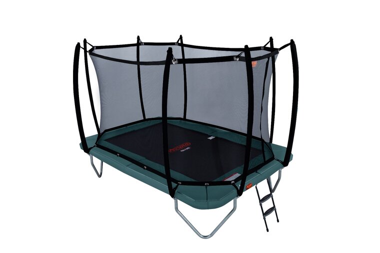 Avyna Trampoline Opbouw 520x305 (352) met net &ndash; Groen