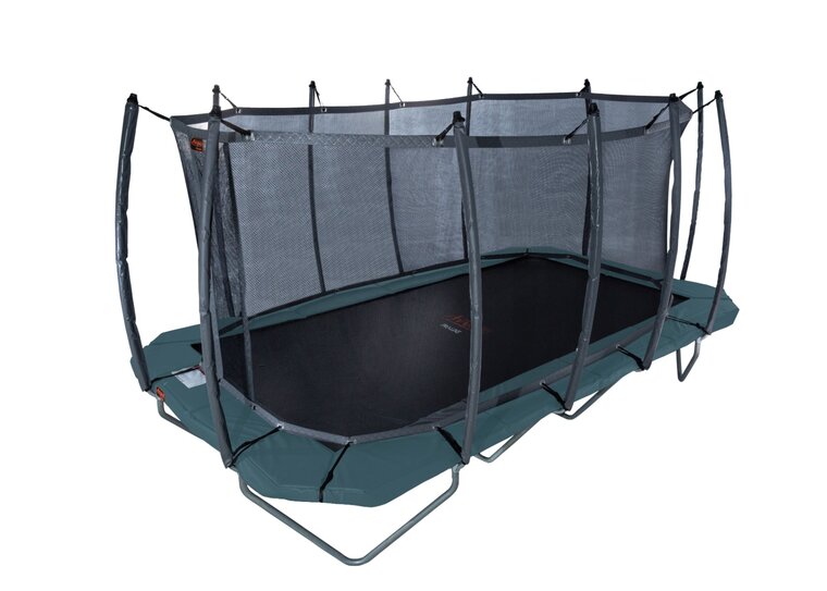 Avyna Trampoline Opbouw 520x305 (352) met net &ndash; Groen