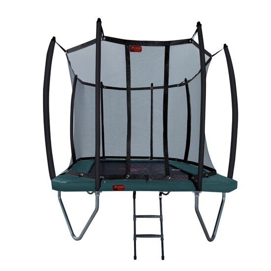 Avyna Trampoline Opbouw 380x255 (238) met net &ndash; Groen