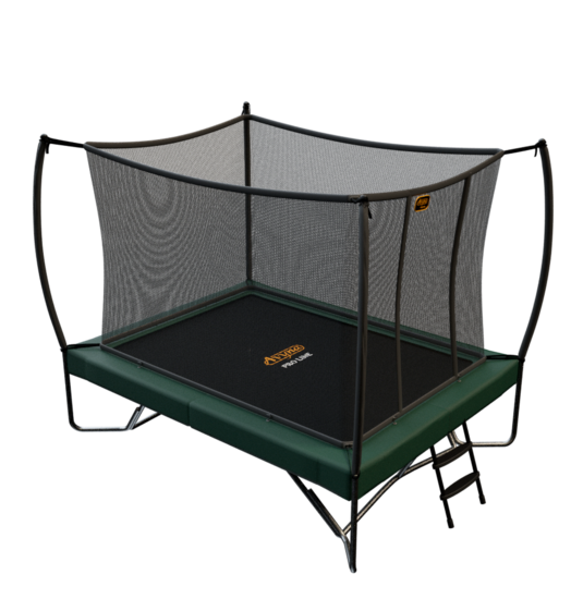 Avyna Trampoline Opbouw 275x190 (213) met net &ndash; Groen