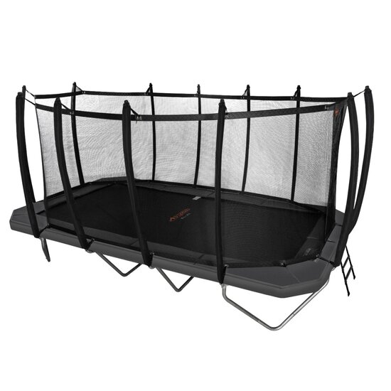 Avyna Trampoline Opbouw 520x305 (352) met net &ndash; Grijs