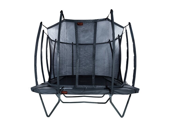 Avyna Trampoline Opbouw 520x305 (352) met net &ndash; Grijs