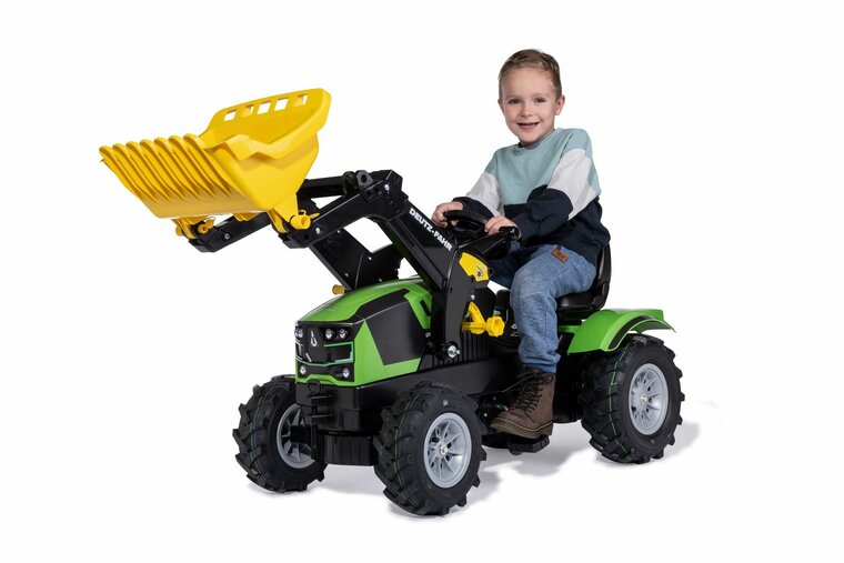 Rolly Toys Traptractor Deutz Met Frontlader En Luchtbanden