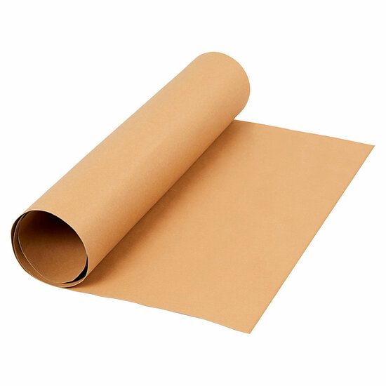 Faux Leather Papier Lichtbruin, 1mtr.