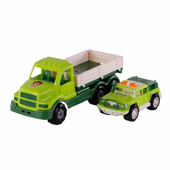 Cavallino XL Torpedo Vrachtwagen met Survival Jeep Groen, 44,5cm