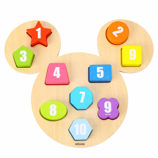 Disney Mickey Mouse Vormenpuzzel Cijfers, 11dlg.