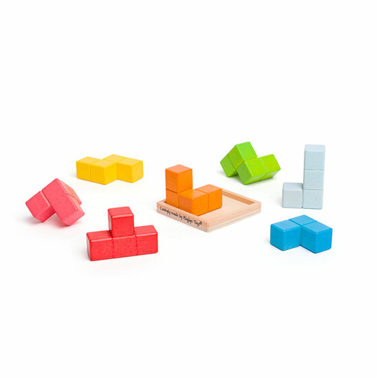 Bigjigs Houten Lock-a-Cube Kubuspuzzel