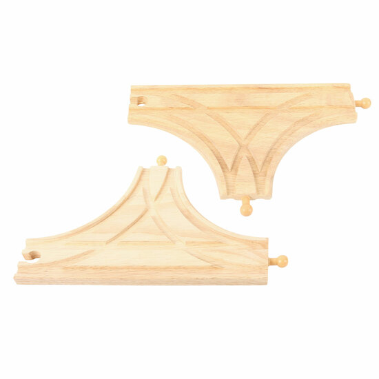 Bigjigs Houten Rails - T-splitsing, 2st.