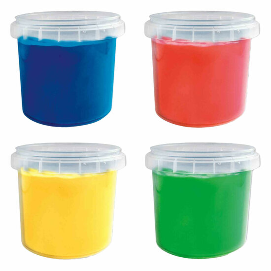 SES Vingerverf Primaire Kleuren, 4x110ml