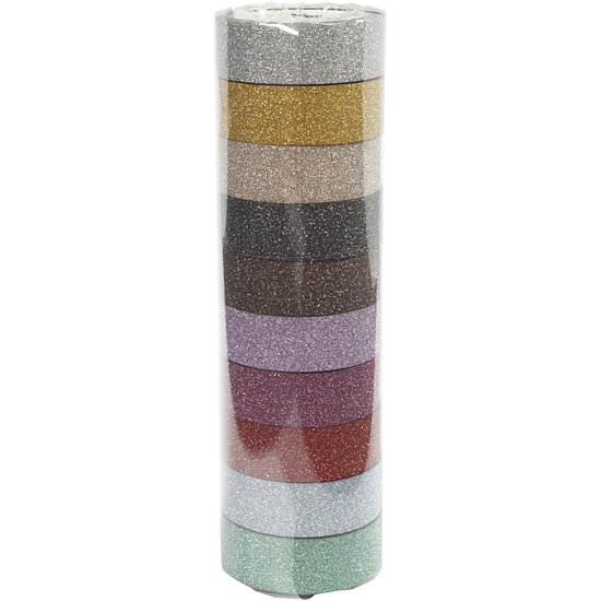 Glitter Tape Kleur,10st.