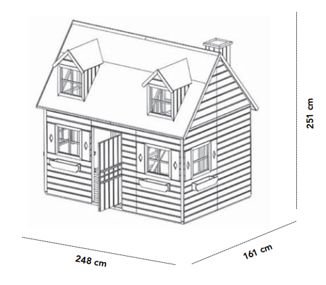 Houten Speelhuisje Milan