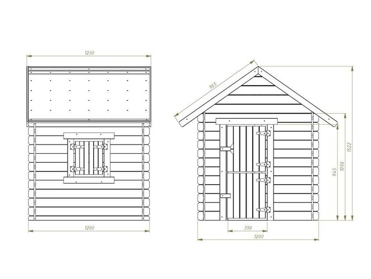 Houten speelhuisje Lois zonder vloer- Prestige Garden