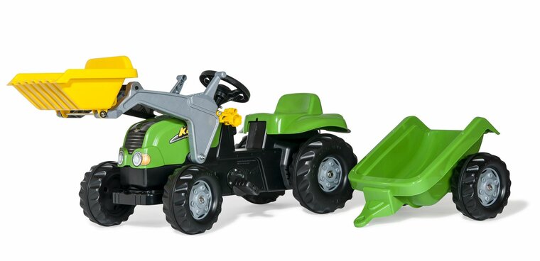 Rolly Toys RollyKid-X - Traptractor met Frontlader en Aanhanger