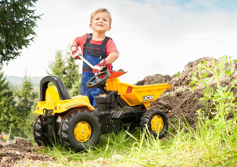 Rolly Toys RollyDumperKid JCB - Traptractor met Kiepbak