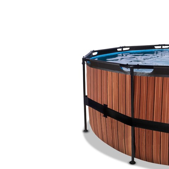 Zwembad Exit Frame Pool Afmeting 427X122Cm (12V Cartridge Filter) Timber Style