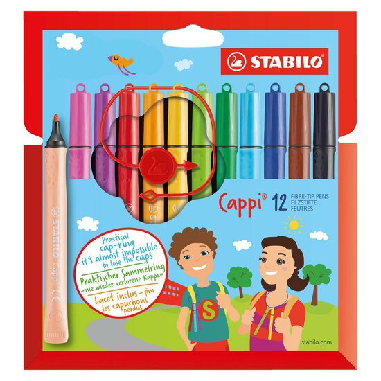 STABILO Cappi - Viltstift - Set Met 12 Stuks