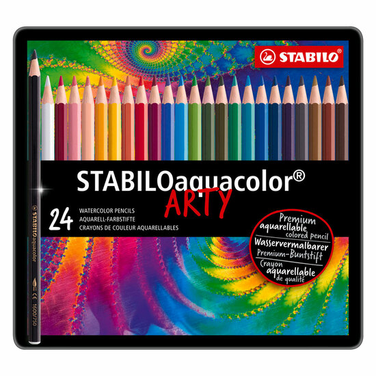 STABILO Aquacolor Metalen Doos, 24st.