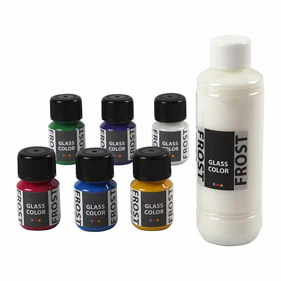 Glass Color Frost Glasverf Kleur, 6x30ml