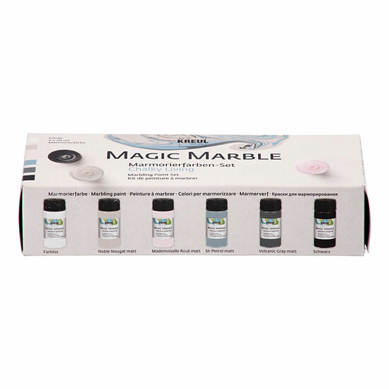 Magic Marble Verf Pastelkleuren, 6x20ml