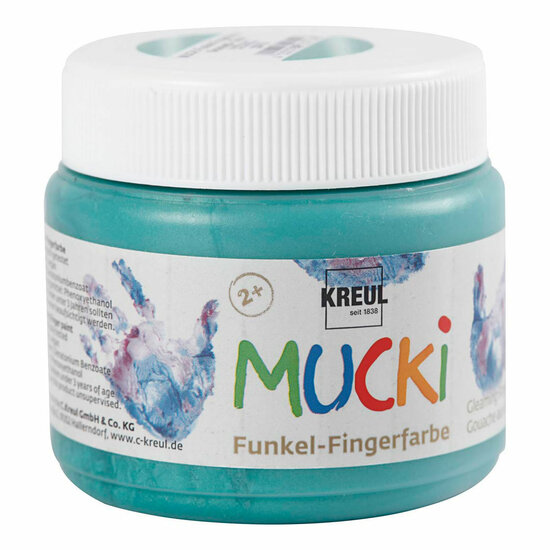 Mucki Vingerverf - Groen Metallic, 150ml