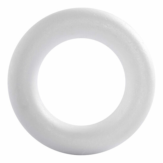 Styropor Ring met Ronde Achterkant, 35cm