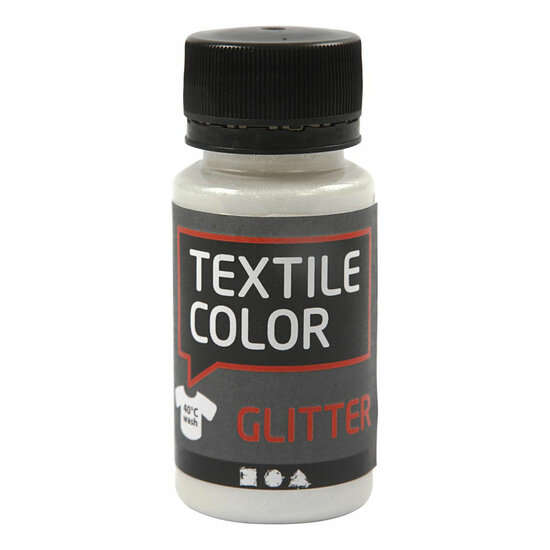 Textile Color Transparant Glitter voor Textielverf, 50ml