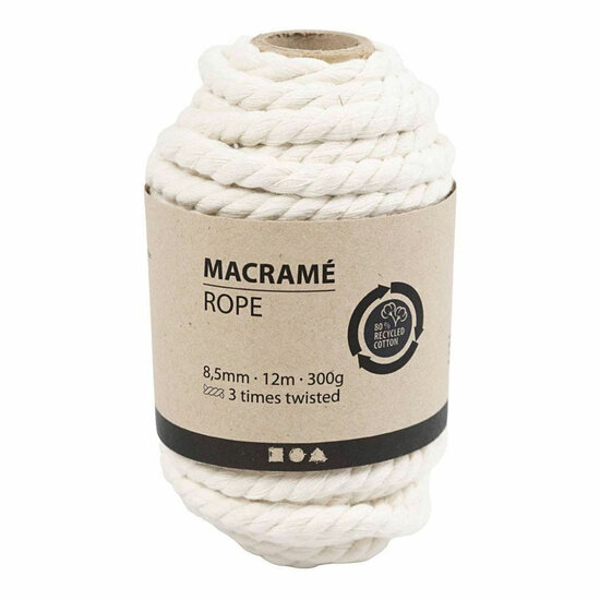 Macrametouw Off-white, 12m