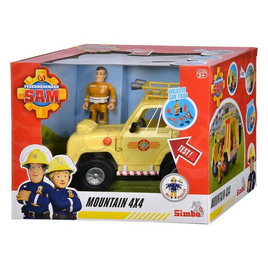 Brandweerman Sam Mountain 4x4 Jeep met Figuur