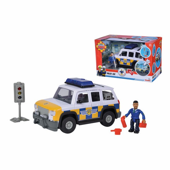 Brandweerman Sam Politie Auto 4x4 met Figuur