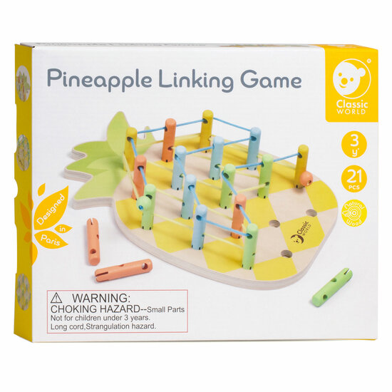 Classic World Houten Ananas Verbindingsspel, 21dlg.