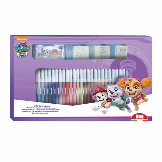 PAW Patrol Skye Kleurset met Stempels, 41dlg.