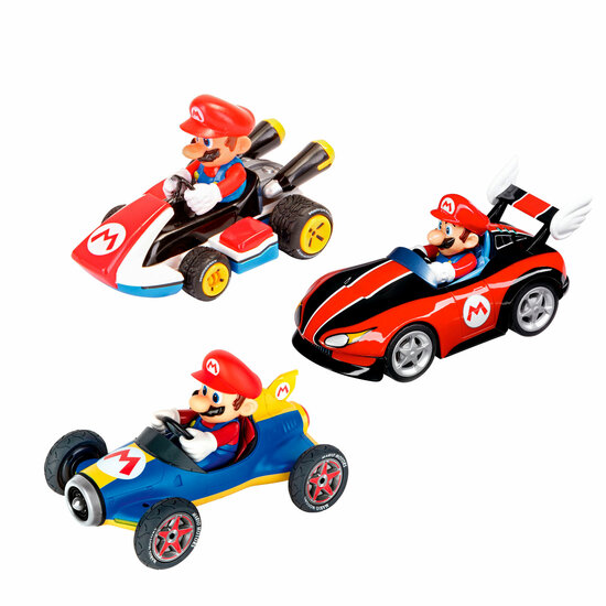 Super Mario Pull Back Raceauto&#039;s, 3dlg.