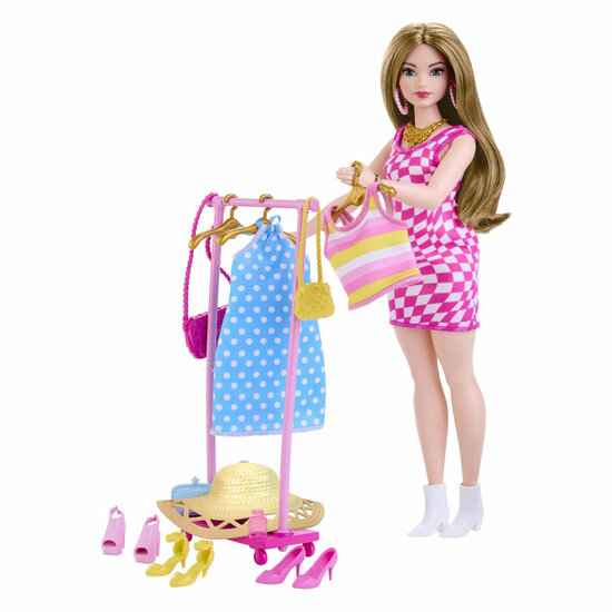 Barbie Fashionista Pop met Kledingrek