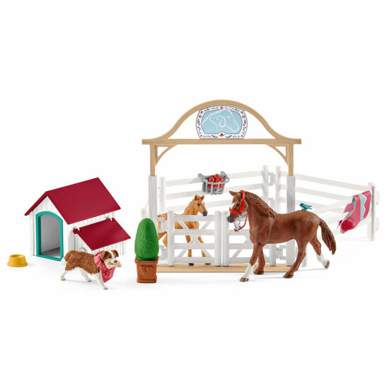 schleich HORSE CLUB Hannah&#039;s Gasten met Ruby Hond 42458