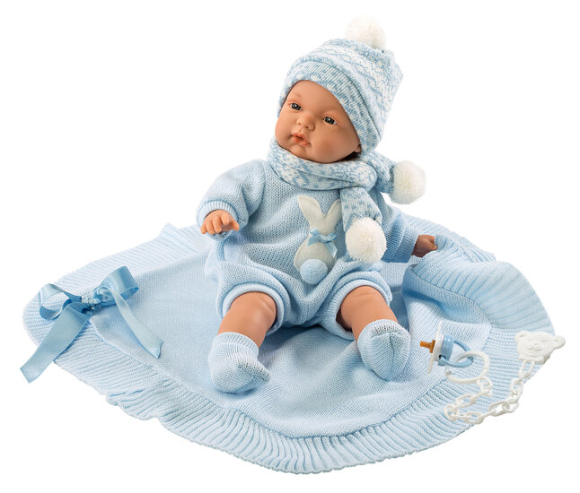 Llorens Jongens Pop Joel Llorona Met Blauwe Kleding 38Cm