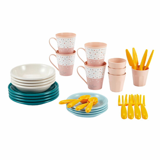 Ecoiffier Picknick Speelset met Kartonnen Picknickmand, 32dlg.