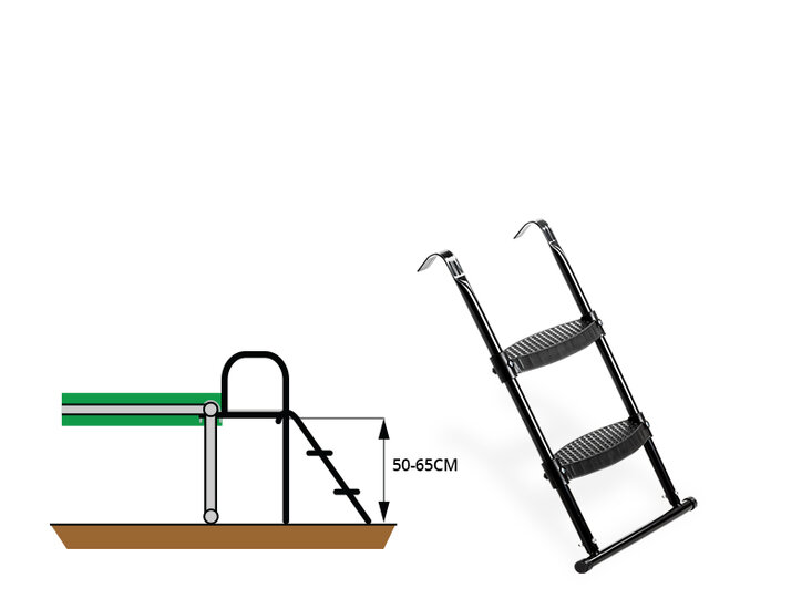 EXIT trampoline ladder voor framehoogte van 50-65cm