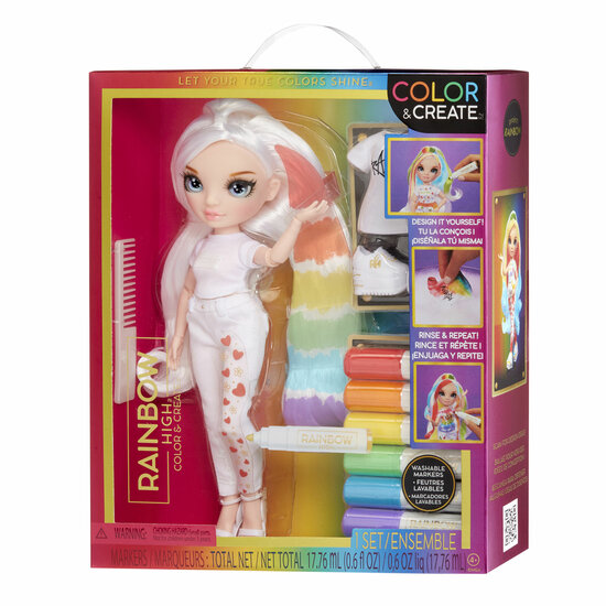 Rainbow High Color &amp; Create Fashion Modepop - Blauw