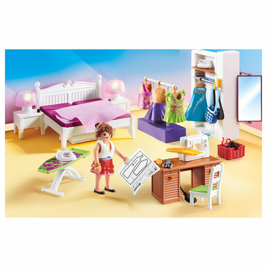 Playmobil Dollhouse Slaapkamer met Mode Ontwerphoek - 70208