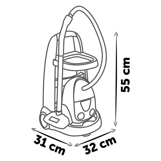 Smoby Schoonmaaktrolley met Stofzuiger, 8dlg.