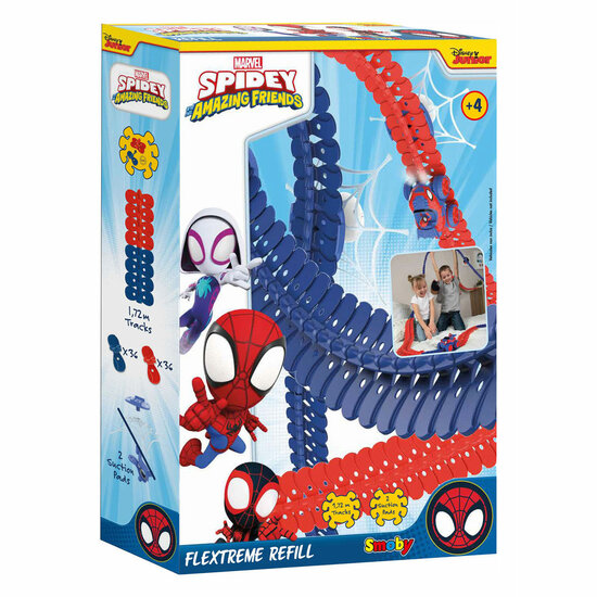 Smoby Spidey &amp; Amazing Friends Flextreme Racebaan Uitbreidingsset, 72dlg.