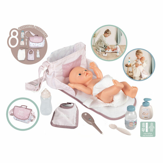 Smoby Baby Nurse Luiertas, 8dlg.