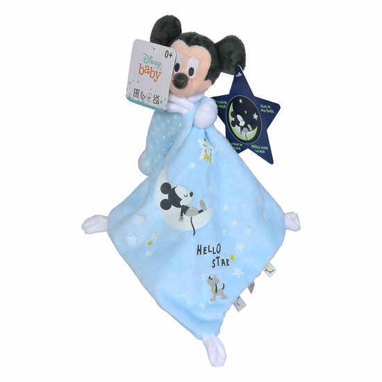 Disney Mickey Mouse Glow in the Dark Doudou Starry Knuffeldoek