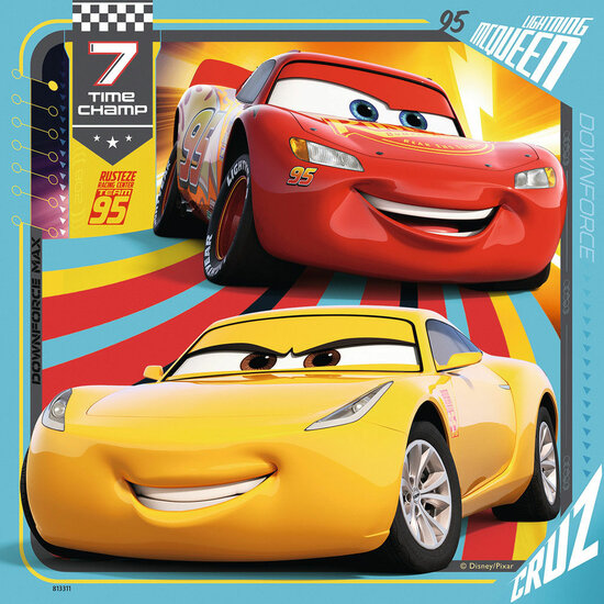 Disney Cars 3 Puzzel, 3x49st.