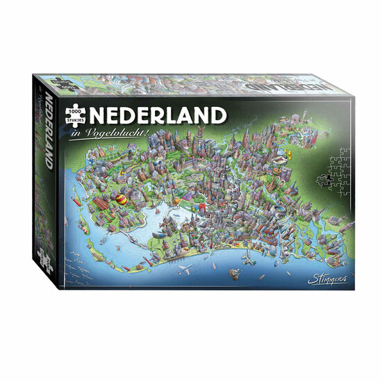 Legpuzzel Nederland in Vogelvlucht, 1000st.