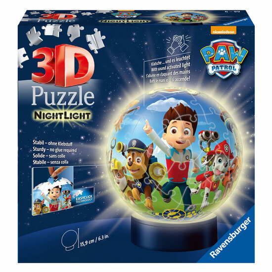 3D Puzzel PAW Patrol Nachtlamp, 72st.